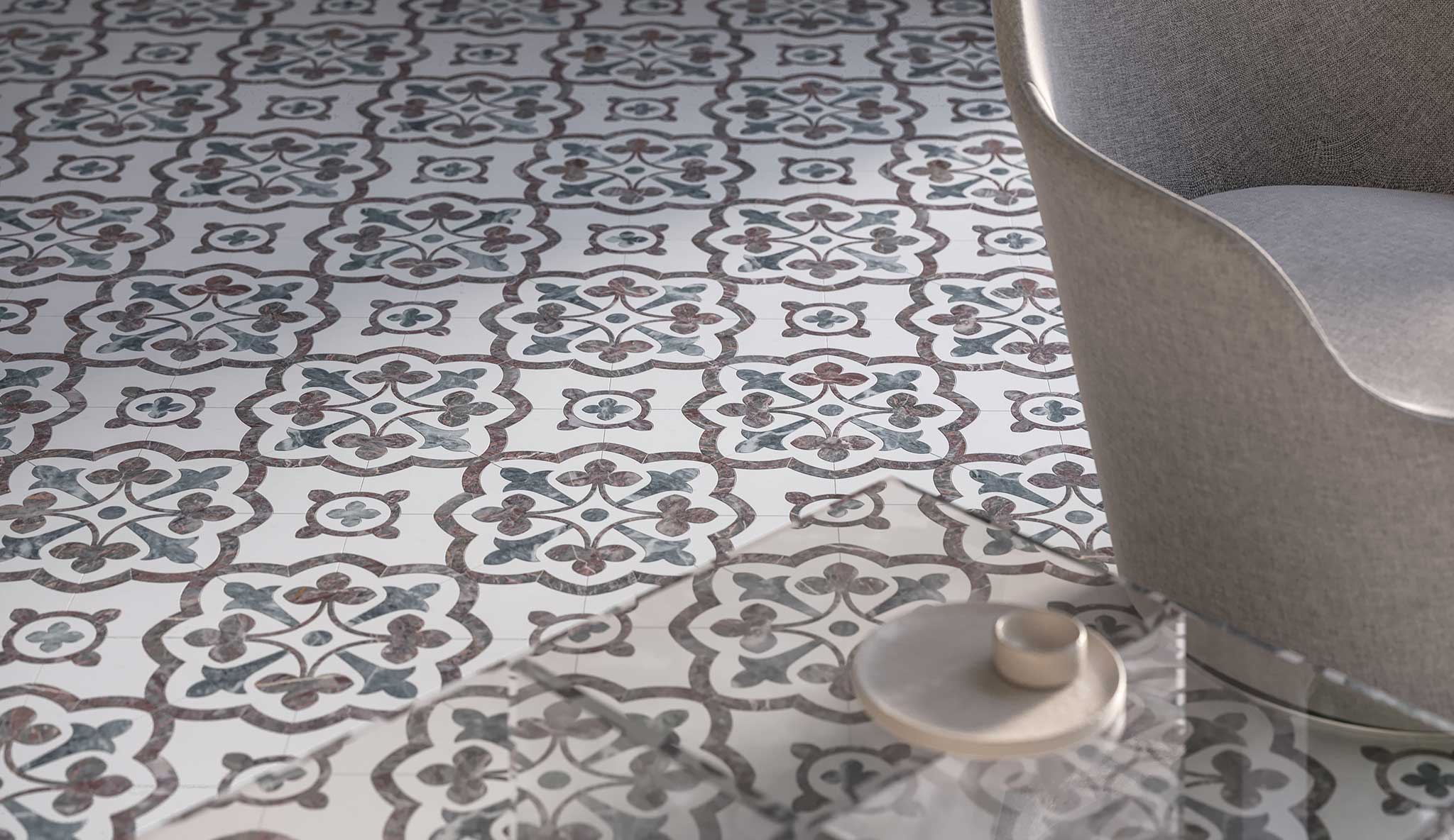 Utopio Fleur Blush Mosaic | Clon Digital Tile Catalog