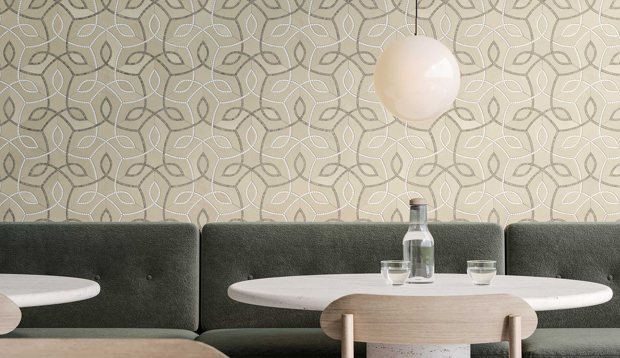 Utopio Vine Dove Mosaic | Clon Digital Tile Catalog