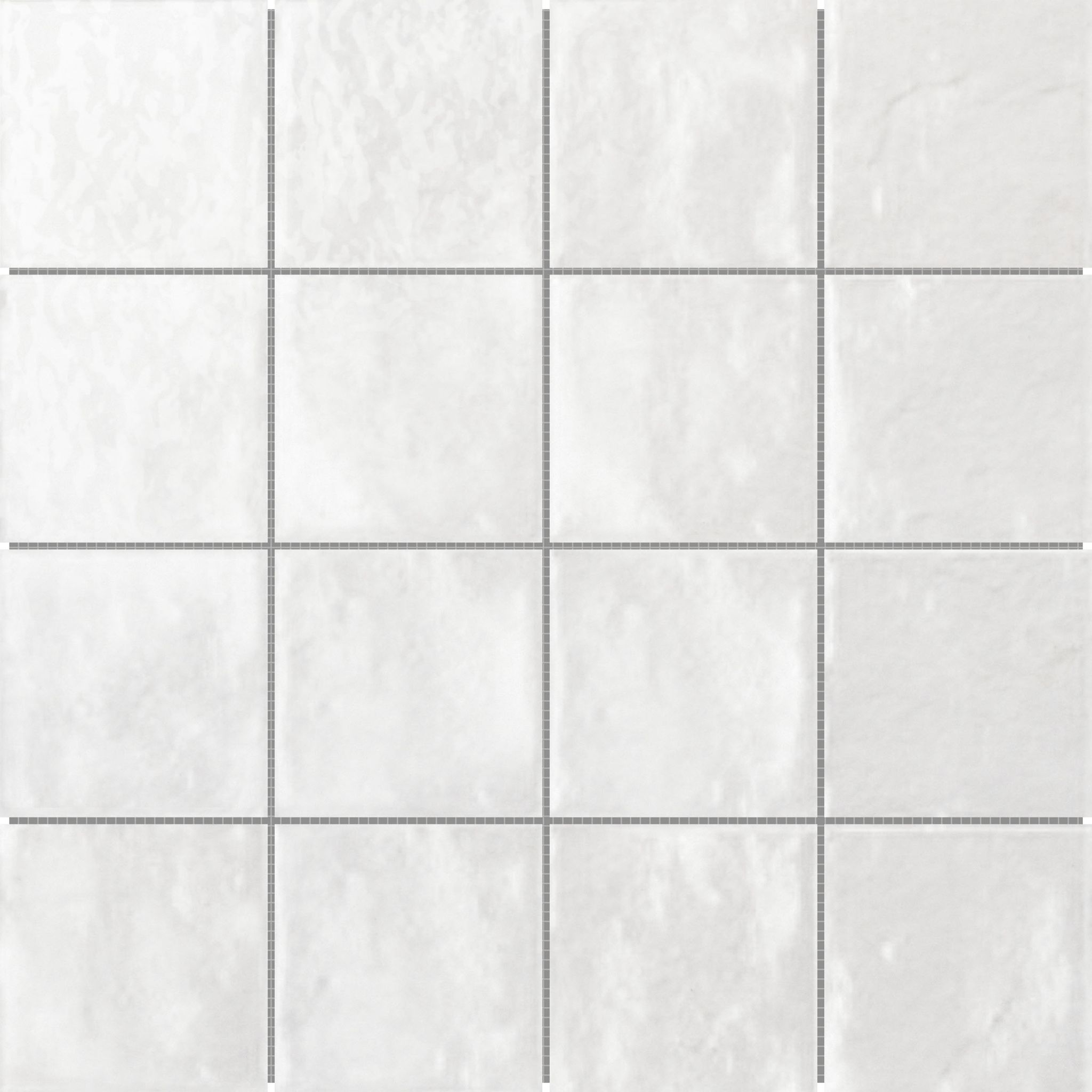 Zellige Glazed Ceramic White 3"x3" Mosaic | Clon Digital Tile Catalog